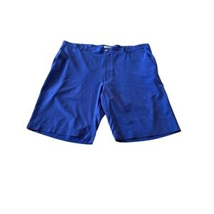 Peter Millar Mens Royal Blue Performance Golf Shorts Size 38 Stretch Wicking